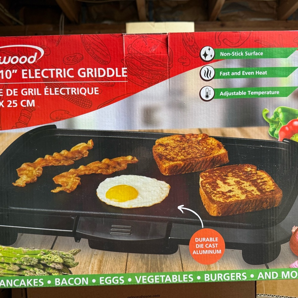 Kenwood Red and Black Electric Griddle
